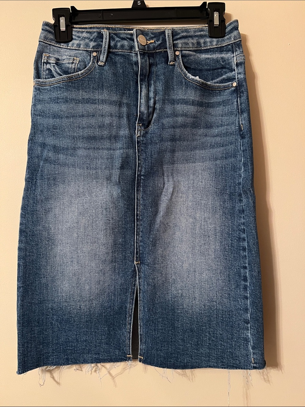 RISEN Denim Jean Skirt in Faded Blue